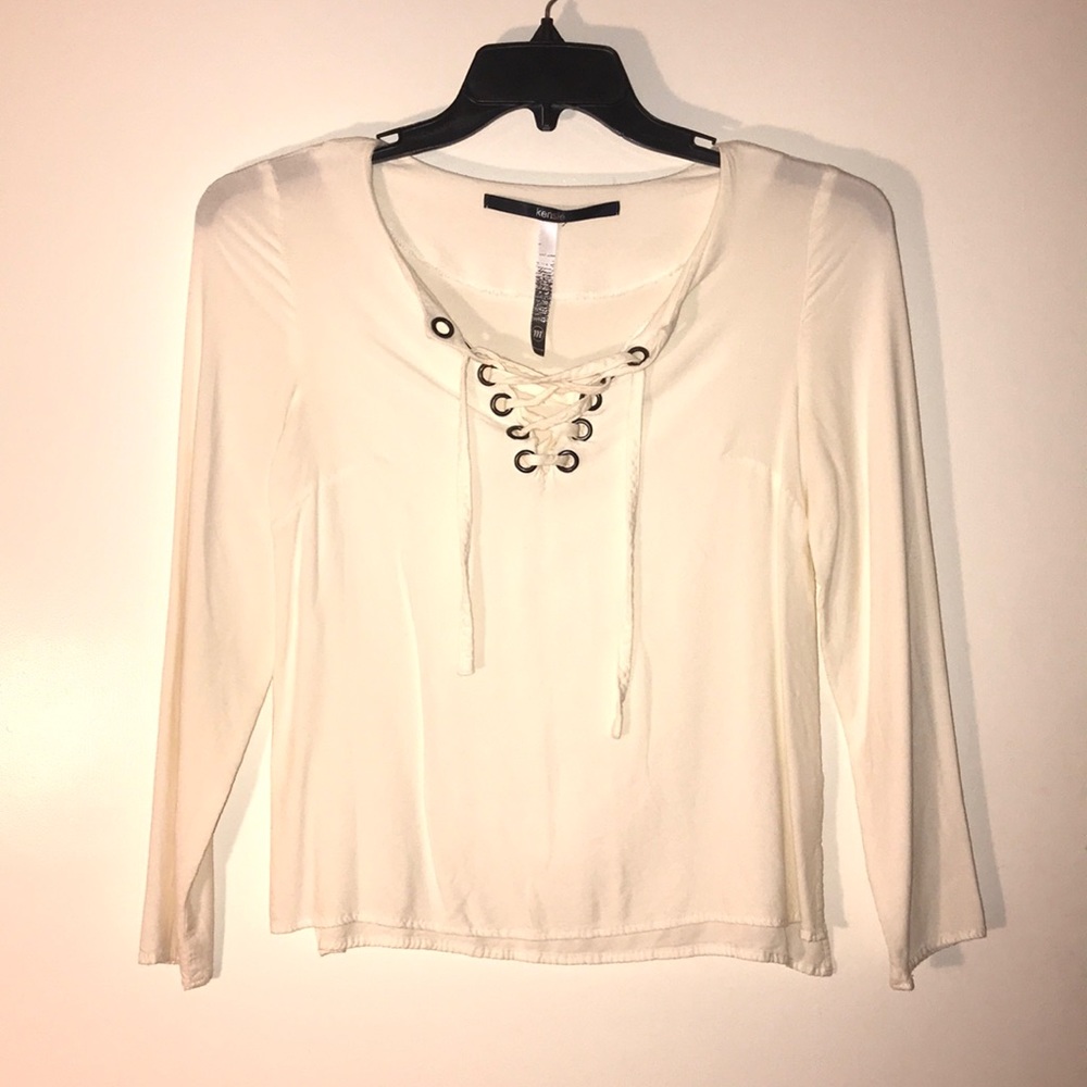 Lace up blouse